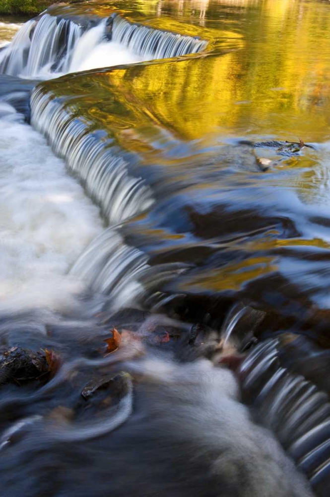 Michigan Bond Falls with fall reflections